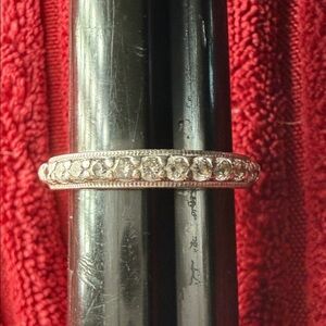 Elegant Silver Diamond Band